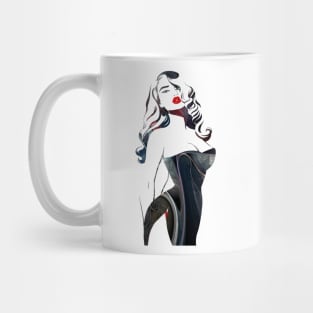 Romantic Girl Art Colourful Glossy theme Effect Mug